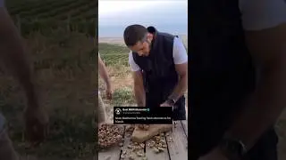 Islam Makhachev feeding fresh almonds to his friends