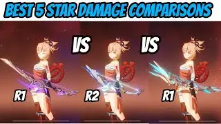 Thundering Pulse VS Amos Bow VS Skyward Harp | Yoimiya Weapon Comparison [Genshin Impact]