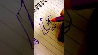 Amazing 3D letter W #shorts #penpointarts