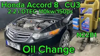 Honda Accord Oil Change DIY Honda Accord 8 2.2 i-DTEC &Ouml;lwechsel N22B1