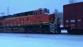 CN 2571 with a big lash up leads a manifest on the Leithon Sub in Barrington, IL