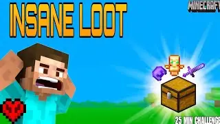 Minecraft 25 Minute Speedrun&hellip; But Chests Give OP Items 😱 | Hardcore