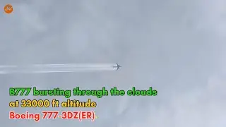 B777 bursting through the clouds @ 33k ft, Qatar Airways QR932, Boeing 777-3DZ(ER) | 33000 ft height