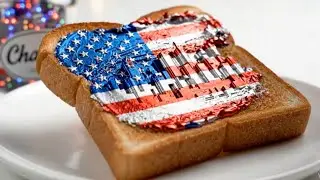 Relaxing ASMR | Spreading Finland&rsquo;s Flag on a Slice of Bread 🍞✨