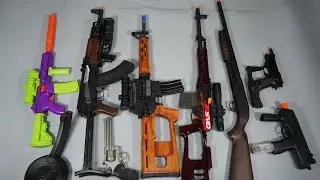 AK47 Grenade Launcher Airsoft Toy Gun Shell ejecting Nerf Gun SVD M4 - Realistic Toy Guns Collection