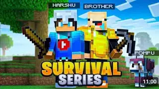 Minecraft PE Survival Series Ep 1 inHindi 1.21 |Made op Survival Base &armor 