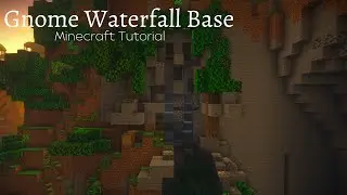 [Gnome Waterfall Base] Minecraft Follow Along Tutorial, EASY Aesthetic Build