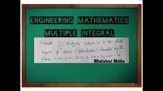 Engineering Mathematics Multiple integration Tetrahedron
