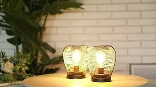 Modern Balance for Your Home &mdash; 2-Piece Metal Cage Table Lamp Set ✨