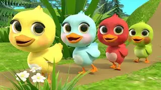 5 Colorful Rainbow Little Ducks Song | Newborn Baby Nursery Rhymes & Kids Songs