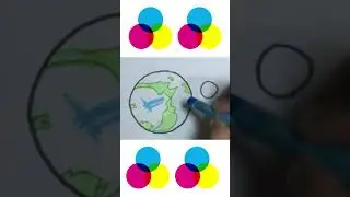 Earth-Moon Celestial Artwork ! Drawing The Cosmic Dance Of Earth And Moon ! Earth And Moon Sketch !