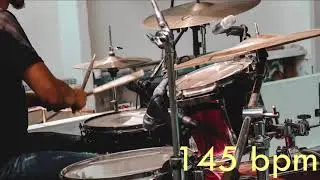145 Bpm Drum Track Bater&iacute;a - Funk Beat Sixteenth note Groove