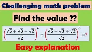 Challenging math problem || find the value || very easy explanation