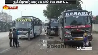 11 private travels buses seized in RTA raids in Hyderabad