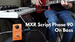 MXR Script Phase 90 LED On Bass: Overview and Sound Demo | Gibson SG Bass With Flatwound Strings