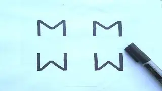 How To Turn Letter M & W Into Stylish 'S' - fancy letters. how to design stylish letter 