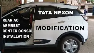 Rear AC Installation -  Tata Nexon Modification - Original Armrest - Center console - Tata Nexon XMS
