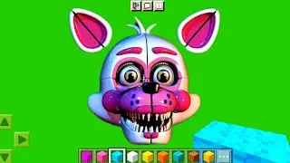 Funtime Foxy Pixel Art in Minecraft  | FNAF