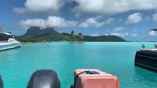 Bora Bora Airport on a Boat | Brightest Blue Waters - Absolutely Breathtaking