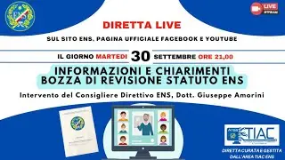 Diretta live: informazioni e chiarimenti sulla Bozza di Revisione dello Statuto ENS