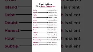 #english #silent #lettering