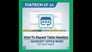 FIATECH EP 24: How To Repeat Table Headers In MICROSOFT OFFICE WORD (On Each Page!)