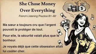 A Woman Obsessed with Money | Learn French Through a Real Story (B1–B2)