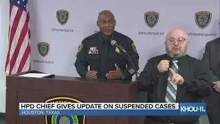 Houston police chief gives update on internal review of how thousands of cases ended up suspended
