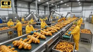 Inside a Modern Turmeric Factory: From Fresh Harvest to Premium Powder (Full Process)