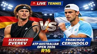 🔴 LIVE TENNIS | Alexander Zverev Vs Francisco Cerundolo | ATP Australian Open 2026 | R16