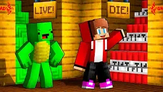 Mikey and JJ Choose the Right Stair in Minecraft Challenge Maizen