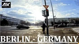 [4K] Berlin Cycling | Attempt to reach Neuk&ouml;lln | Unfortunately my tire went flat | Winter