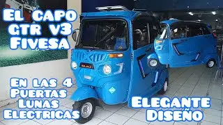 ELEGANTE DISEÑO EL CAPO GTR V3 fibra FIVESA LUNAS ELECTRICAS EN LAS 4 PUERTAS BAJAJ CROM UG