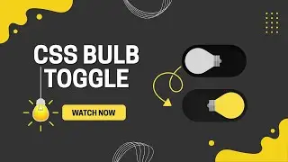 👉 Pure CSS Bulb Toggle Switch | Unique Lever Toggle Button Animation | HTML & CSS Tutorial