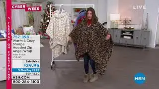 Warm   Cozy Sherpa Hooded ZipFront Angel Wrap