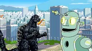 Mugen Godzilla (Kaiju) vs Dr Kahl's Robot (Cuphead)