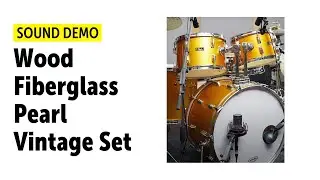 Pearl Wood Fiberglass 1970s Vintage Drums - Sound Demo
