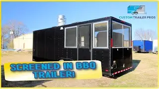 8.5x24 BBQ Trailer with Screened in Porch
