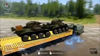 INDIAN #Army Two Truck Delivery In spintires mudrunner #Off-road Gameplay