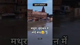 मथुरा, वृंदावन में आई बाढ़ 🥺🌪️ high alert ⚠️|#badh #mathura #vrindavan #highalert #heavyrain #water