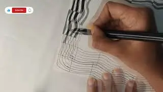 Easy Black & White Wavy Border Design | Bunnyy Artzz 🎨