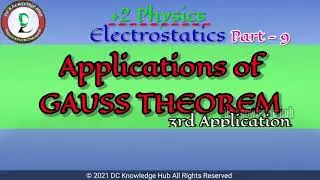 Electrostatics Part 9 | +2 Physics | Gauss Theorem | 3rd Application