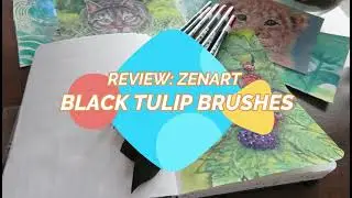 Trying out ZenArt Black Tulip Brushes-full review at Doodlewash.com
