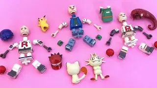 Lego Pokemon Legends Minifigures | Ash Ketchum, Pikachu, Team Rocket Jessie, James | Unofficial Lego