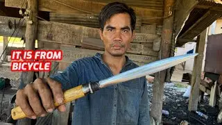 HOW TO MAKE THE SHARPEST SPEAR FROM BICYCLE TOOL.