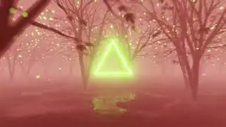 [1 HOUR] VJ Loop 3D Animation [1080HD] | Deep Red, Pink Forest & Green Lights Motion Screensaver