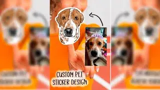 Draw a custom pet sticker design EASILY for Beginners!