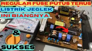 CARA MEMPERBAIKI REGULATOR TELEVISI LCD LG 32CS410 KONGSLET MATI TOTAL