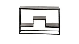 3582 Espresso And Black Console Table from Monarch