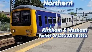 Northern 323's, 156415, 156406 & CAF 331's At Kirkham & Wesham Railway Station